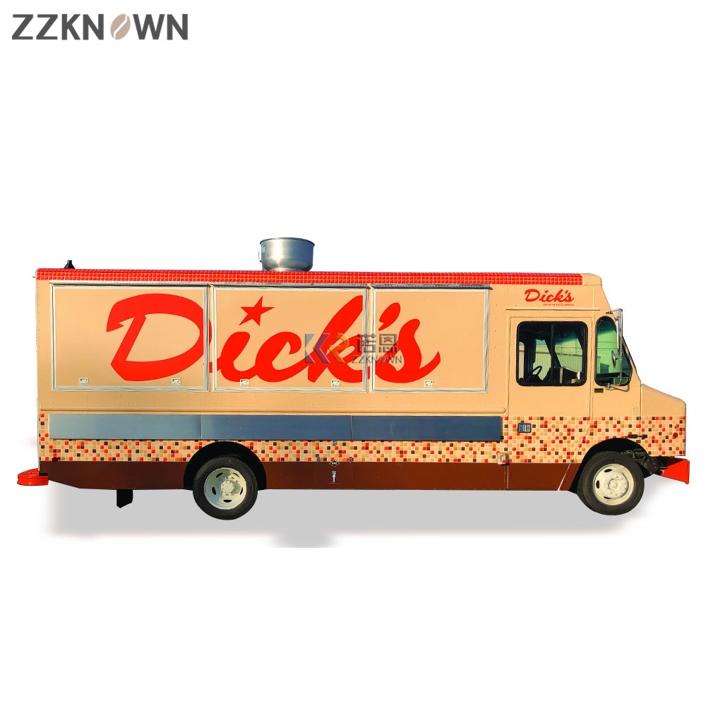 Food Truck With Snacks - รถบรรทุกอาหารเคลื่อนที่อุปกรณ์ครบครันพร้อมอุปกรณ์ทําอาหาร รถพ่วงสัมปทานรถตู้อาหารจานด่วนสําหรับขายในยุโรป