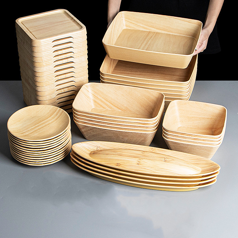 Food Snacks Restaurant - จานเมลามีน 1 ชิ้น ทนทานไม่แตกหัก สำหรับใส่ของว่าง ขนม