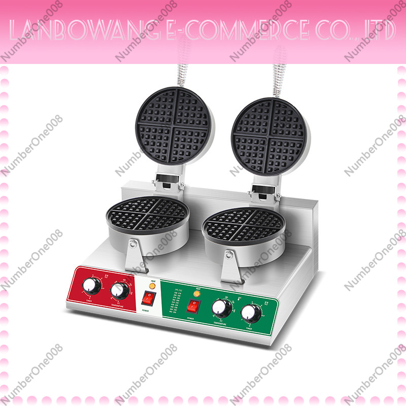 Food Snacks Restaurant - เครื่องทำวาฟเฟิลแบบหมุน กระทะเคลือบกันติด เครื่องทำเครป สำหรับร้านขายอาหารริมทาง ร้านขนมขบเคี้ยว ร้านอาหาร