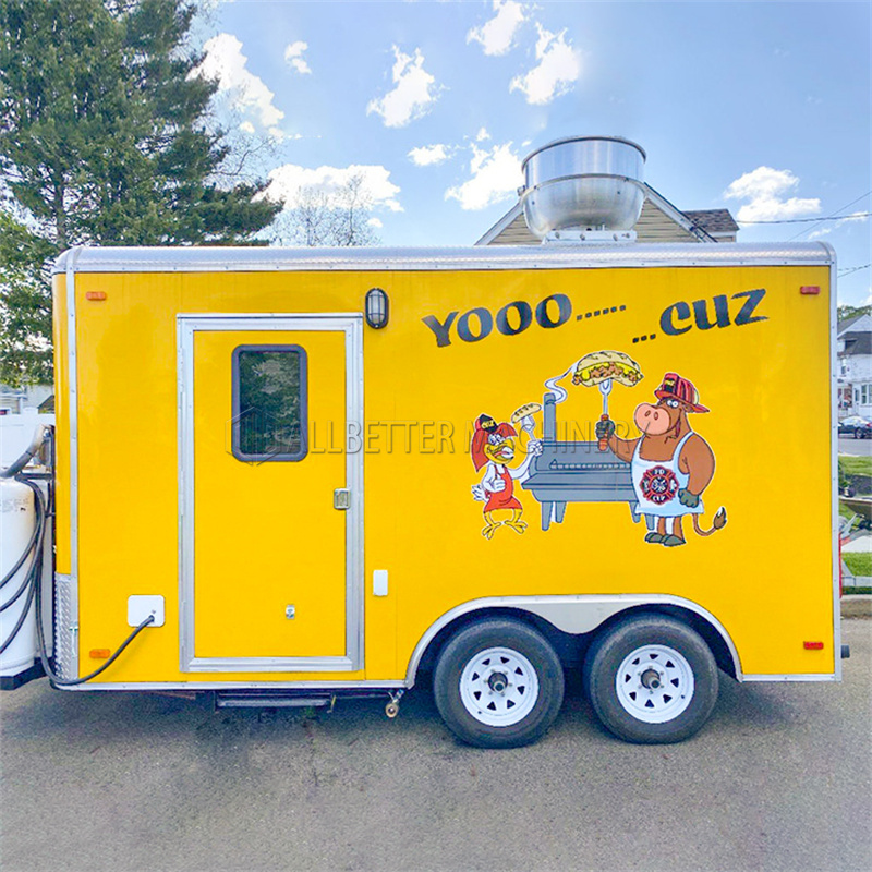 Food Truck With Snacks - Allbetter Street Fast Food Trucks รถพ่วงอาหารมือถือสําหรับขาย