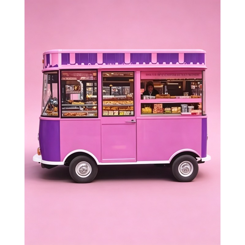 Food Truck With Snacks - รถขายอาหารเคลื่อนที่คุณภาพสูงอเนกประสงค์ รถขายอาหารไฟฟ้าขนาดใหญ่ รถขายขนมและอาหารสำหรับสหรัฐอเมริกา