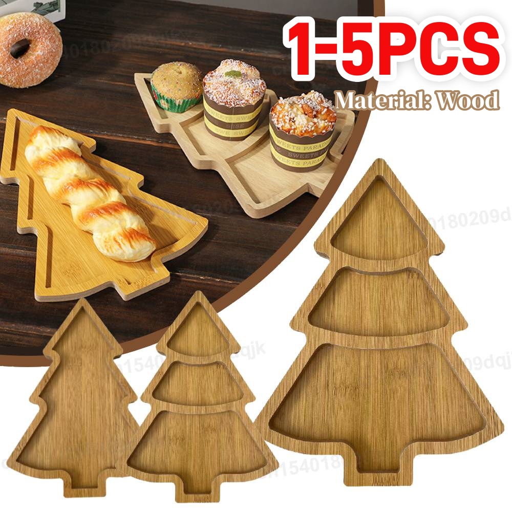 ถาดไม้รูปต้นคริสต์มาสสำหรับเสิ - Food Snacks Restaurant บทวิจารณ์และราคา