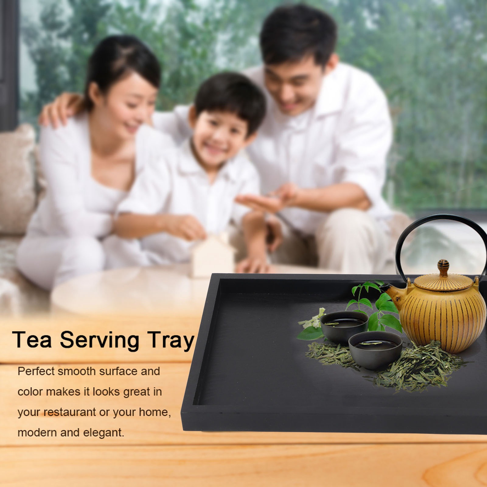 ถาดไม้รูปสี่เหลี่ยมผืนผ้าสำหรั - Food Snacks Restaurant บทวิจารณ์และราคา