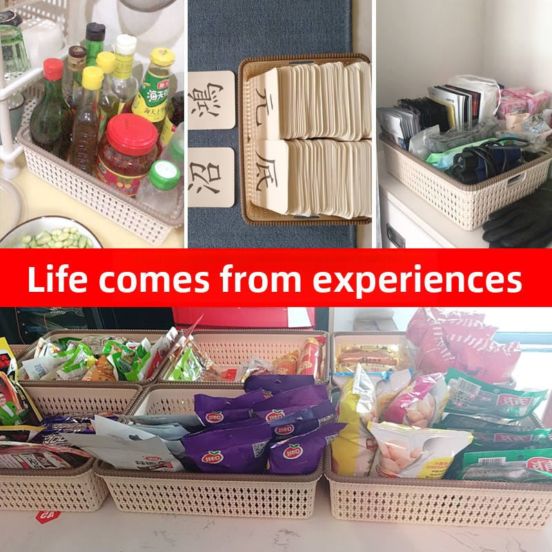 ตะกร้าเก็บของสไตล์หวายพลาสติก  - Food Snacks Items บทวิจารณ์และราคา