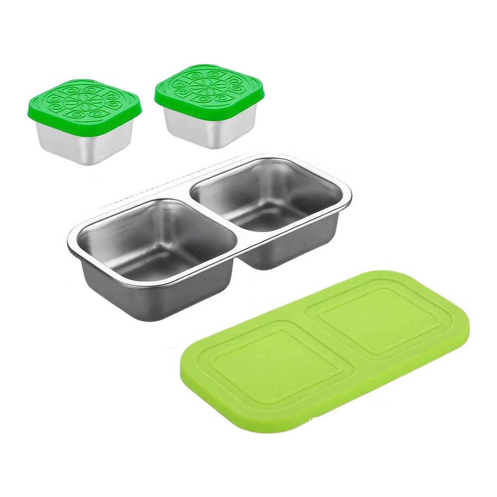 ภาชนะใส่ขนมสแตนเลส - กล่องอาหา - Food Snacks Easy บทวิจารณ์และราคา
