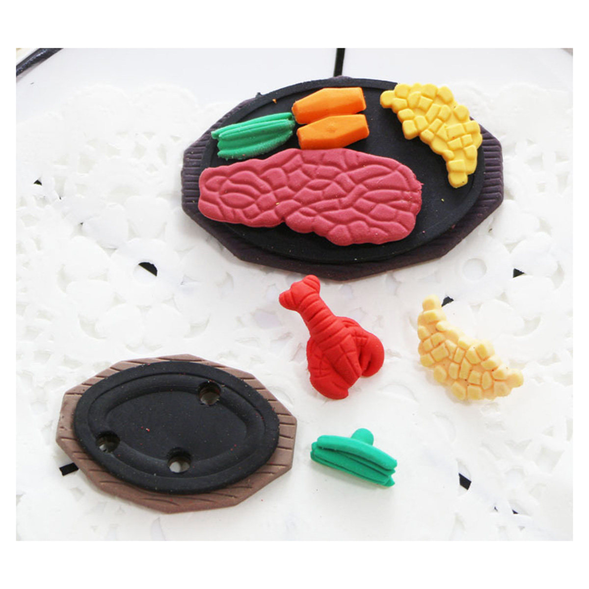 ยางลบธีมขนม 12 ชิ้น ลายอาหารหล - Food Snacks Easy บทวิจารณ์และราคา