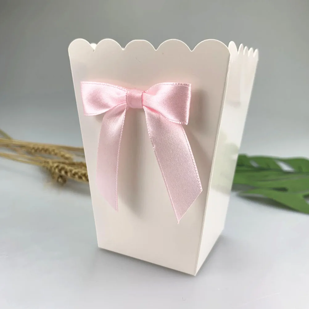 12 ชิ้นโบว์สีชมพูกล่อง Popcorn - Food Snacks For Baby Shower บทวิจารณ์และราคา
