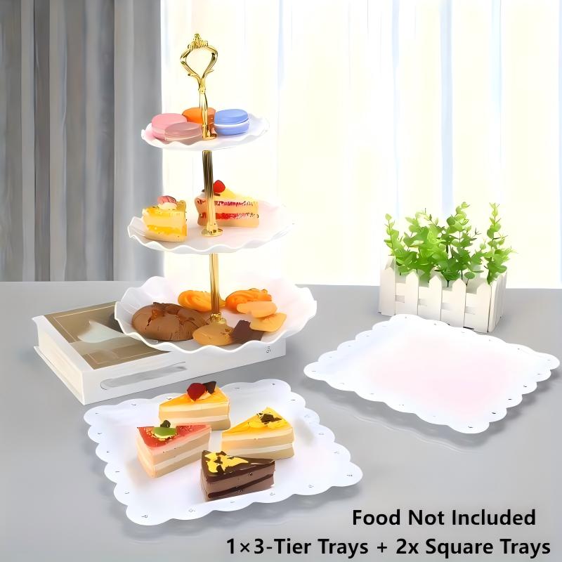 1/3/4/5 ชิ้นชุดถาดอาหารตกแต่ง  - Food Snacks For Baby Shower บทวิจารณ์และราคา