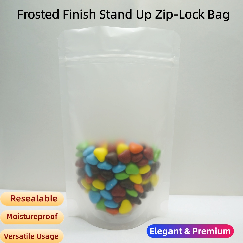 ถุงซิปล็อคใสแบบด้าน 100 ชิ้น – - Food Snacks Items บทวิจารณ์และราคา
