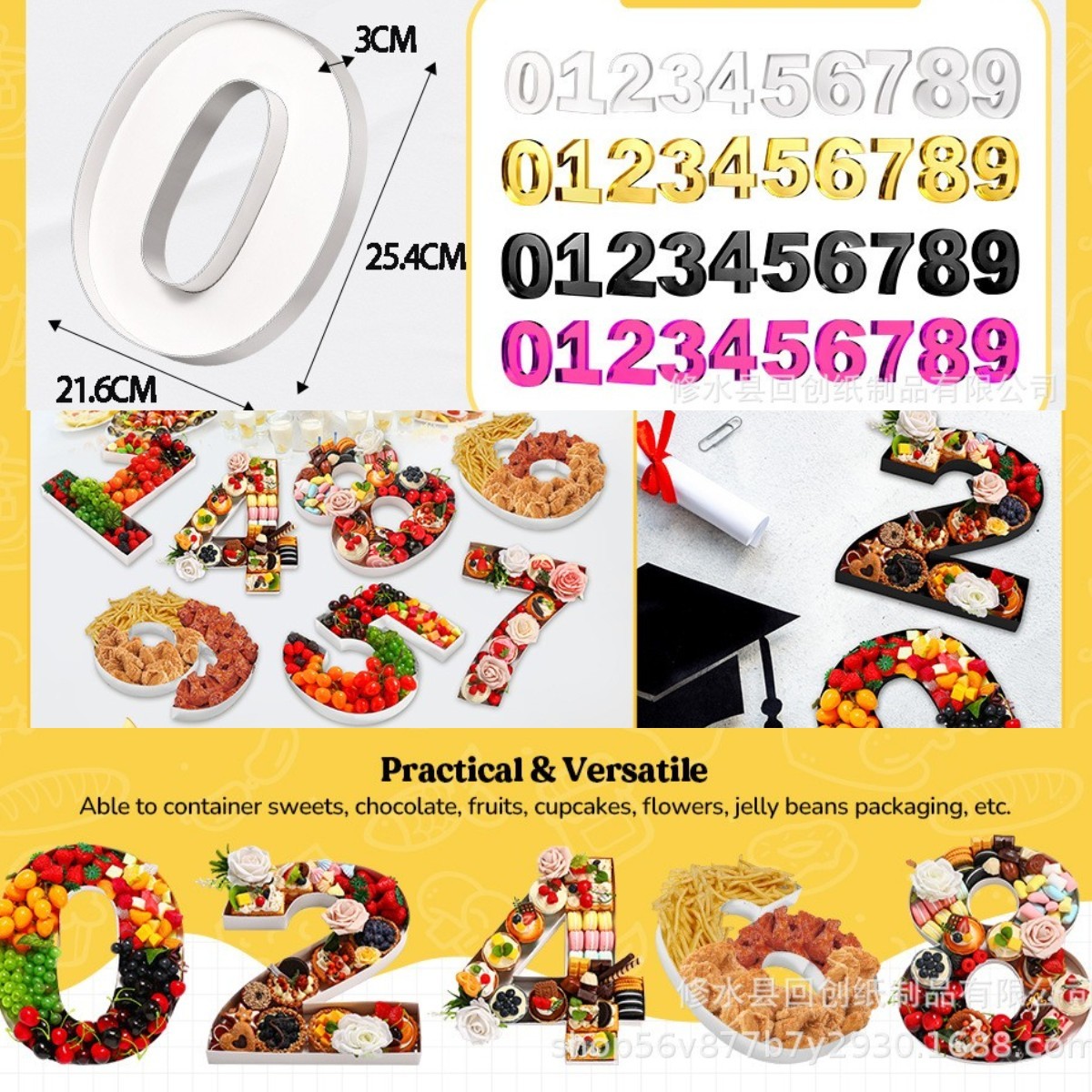 ถาดอาหารแบบใช้แล้วทิ้งจำนวน0-9 - Food Snacks For Baby Shower บทวิจารณ์และราคา