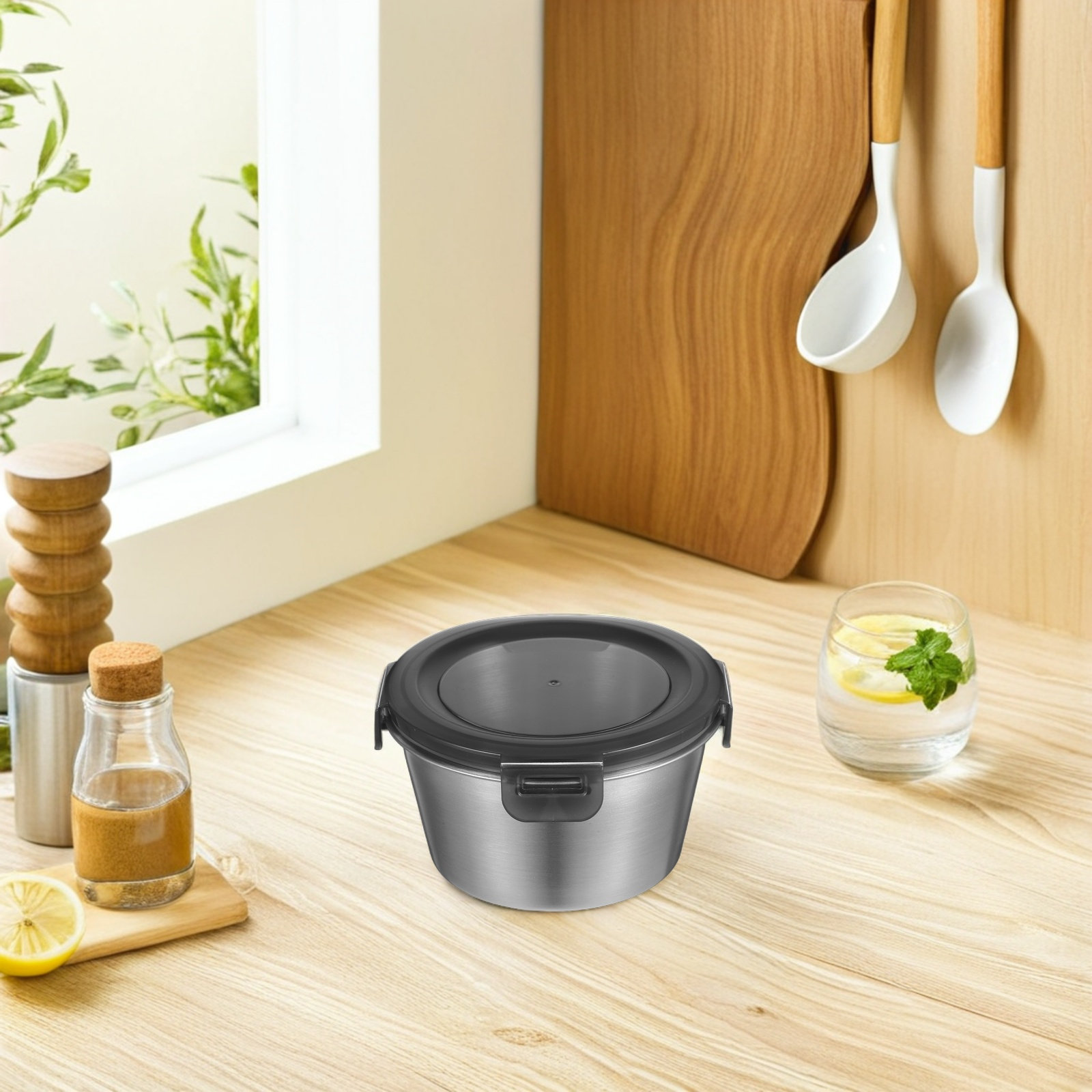 กล่องเก็บอาหารสแตนเลส 600 มล.  - Food Prep Snacks บทวิจารณ์และราคา