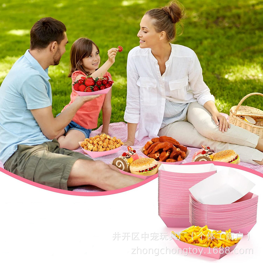 ถาดเสิร์ฟอาหารรูปเรือกระดาษสีพ - Food Snacks For Baby Shower บทวิจารณ์และราคา